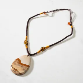 Picture Jasper Slice Necklace