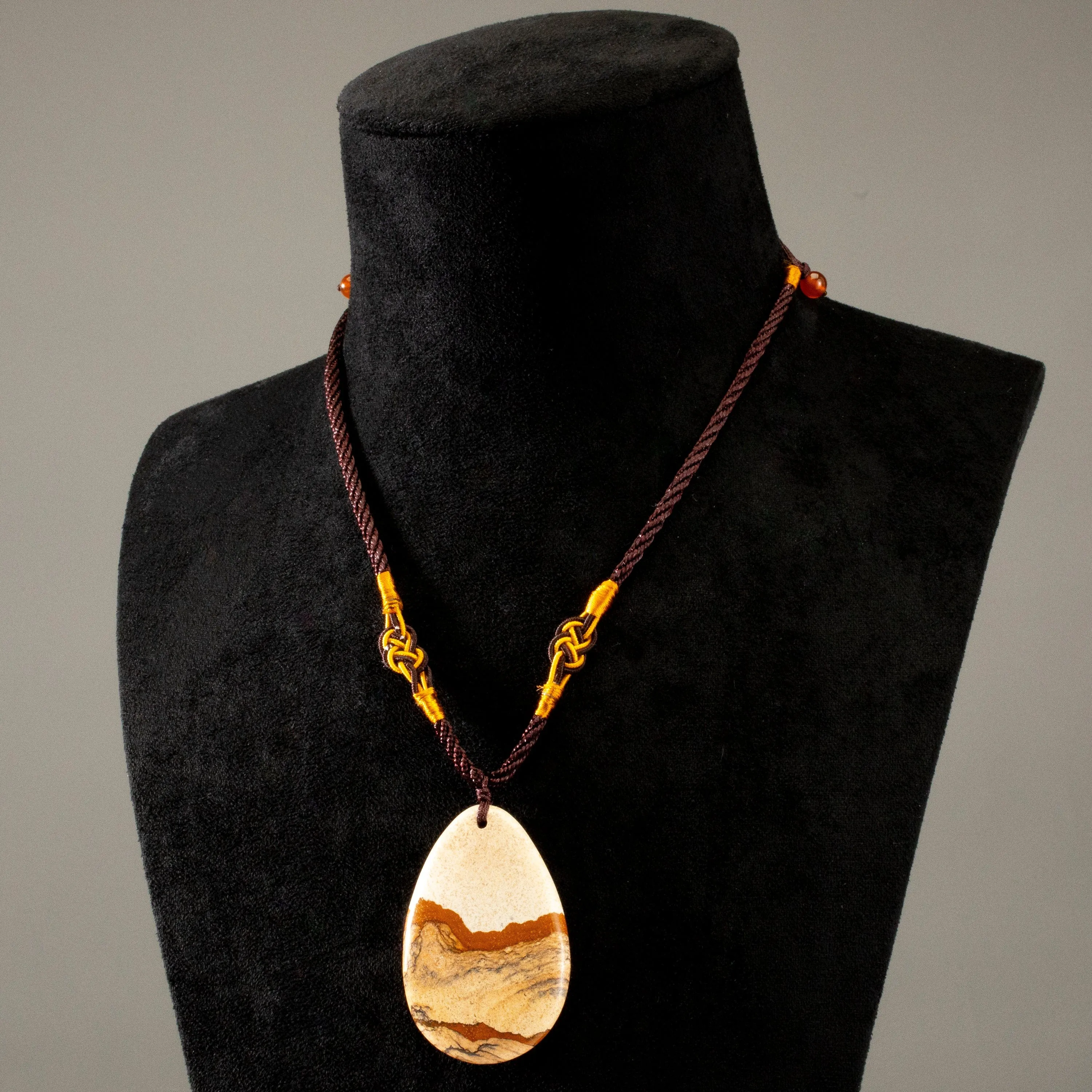 Picture Jasper Slice Necklace