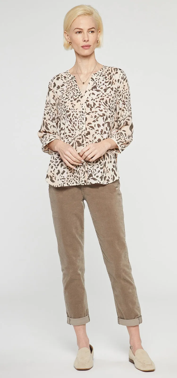 Pintuck Blouse Dierenprint | Tupelo Cat