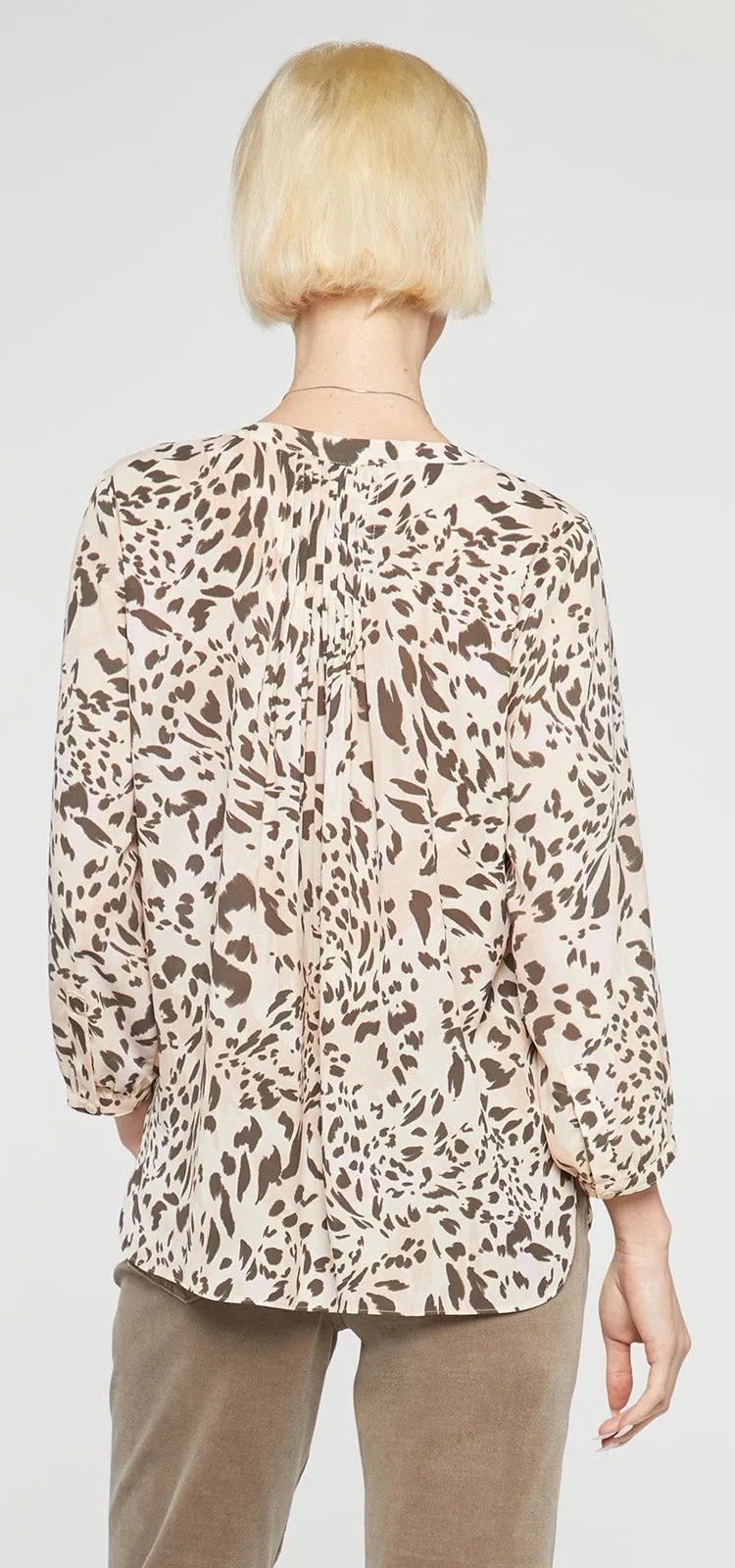 Pintuck Blouse Dierenprint | Tupelo Cat