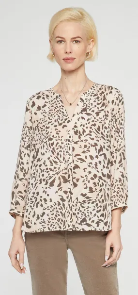 Pintuck Blouse Dierenprint | Tupelo Cat