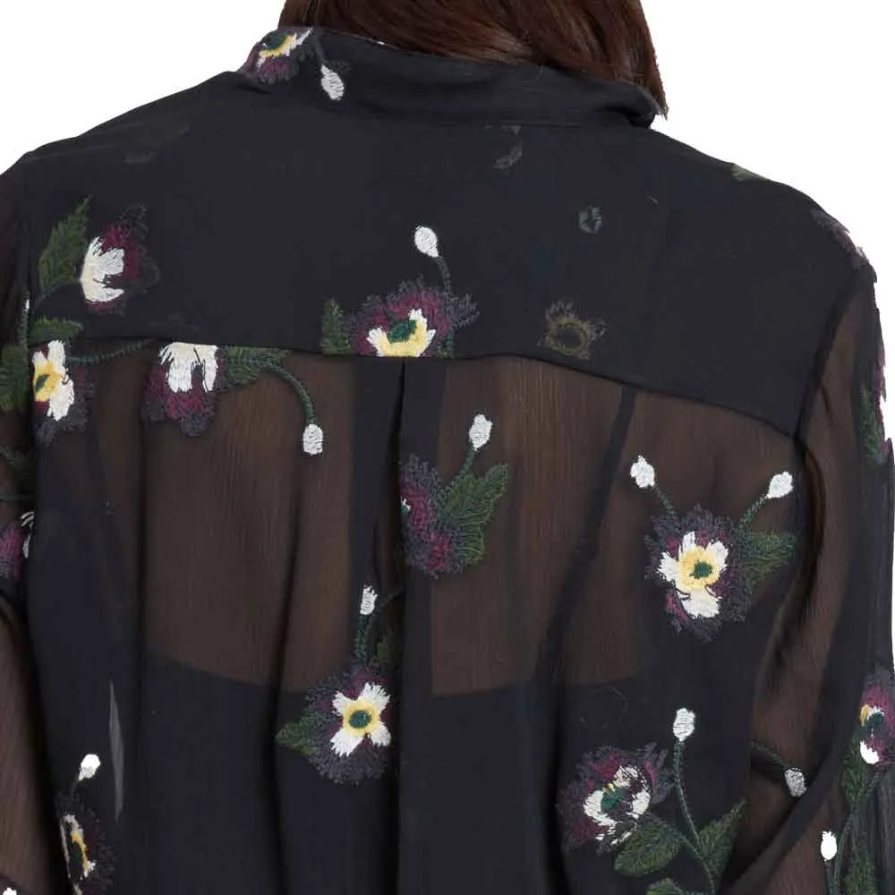 Rag & Bone Stevie Floral Embroidery Shirt