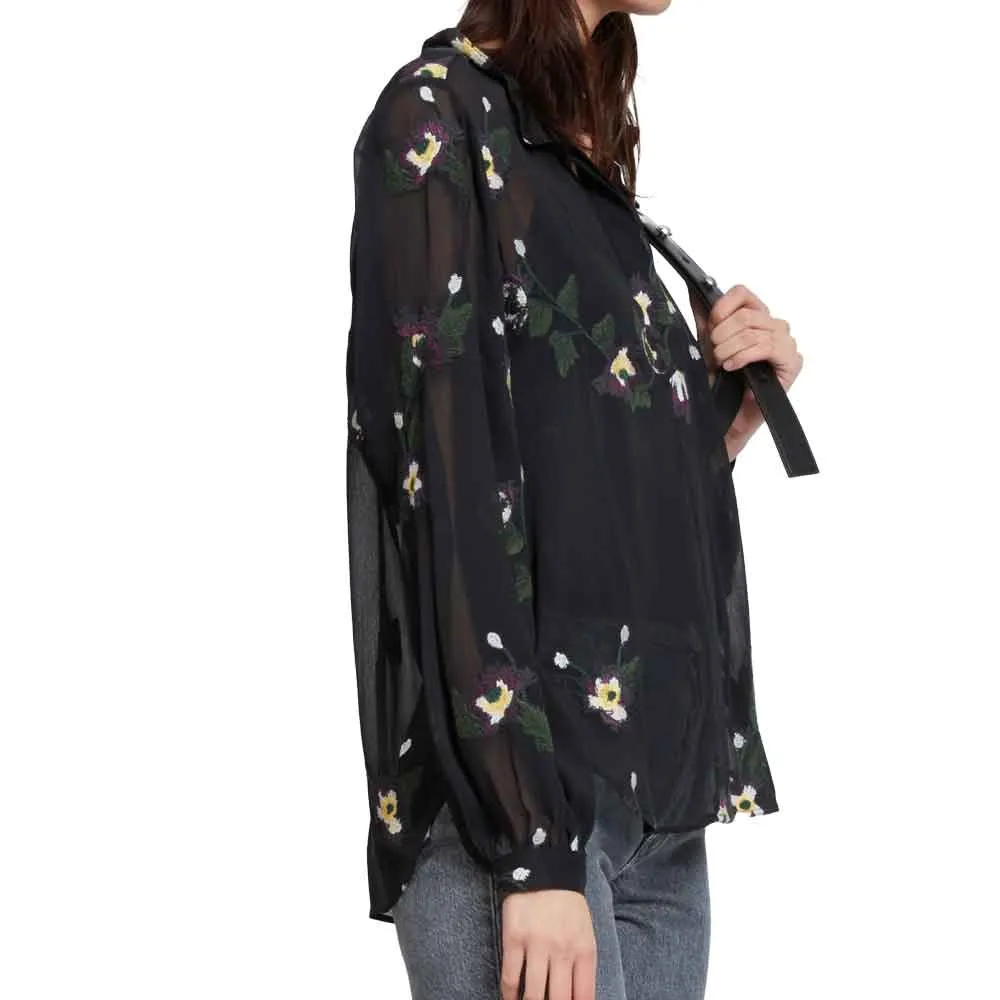 Rag & Bone Stevie Floral Embroidery Shirt