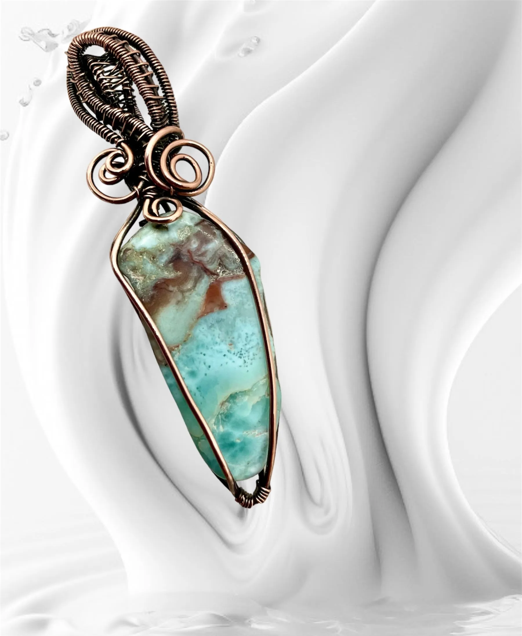 Red & Blue Larimar Pendant