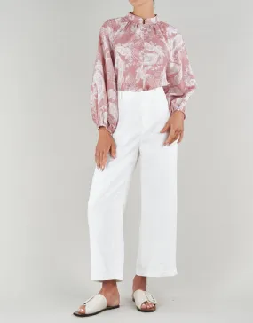 Rosa Paisley Linen Blouse