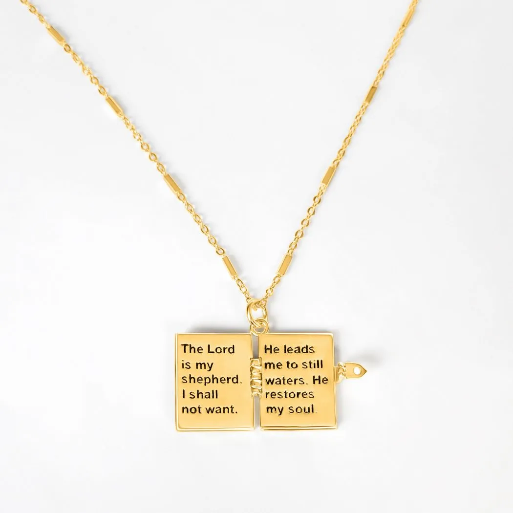 Secret Scriptures Locket: Peace - Gold