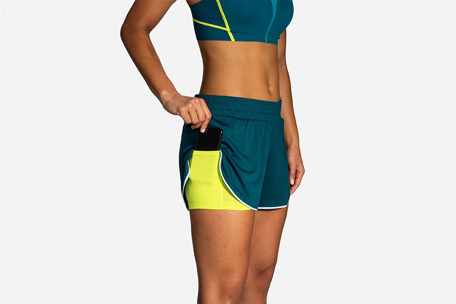 Shorts Brooks Rep 3 2 en 1 Mujer