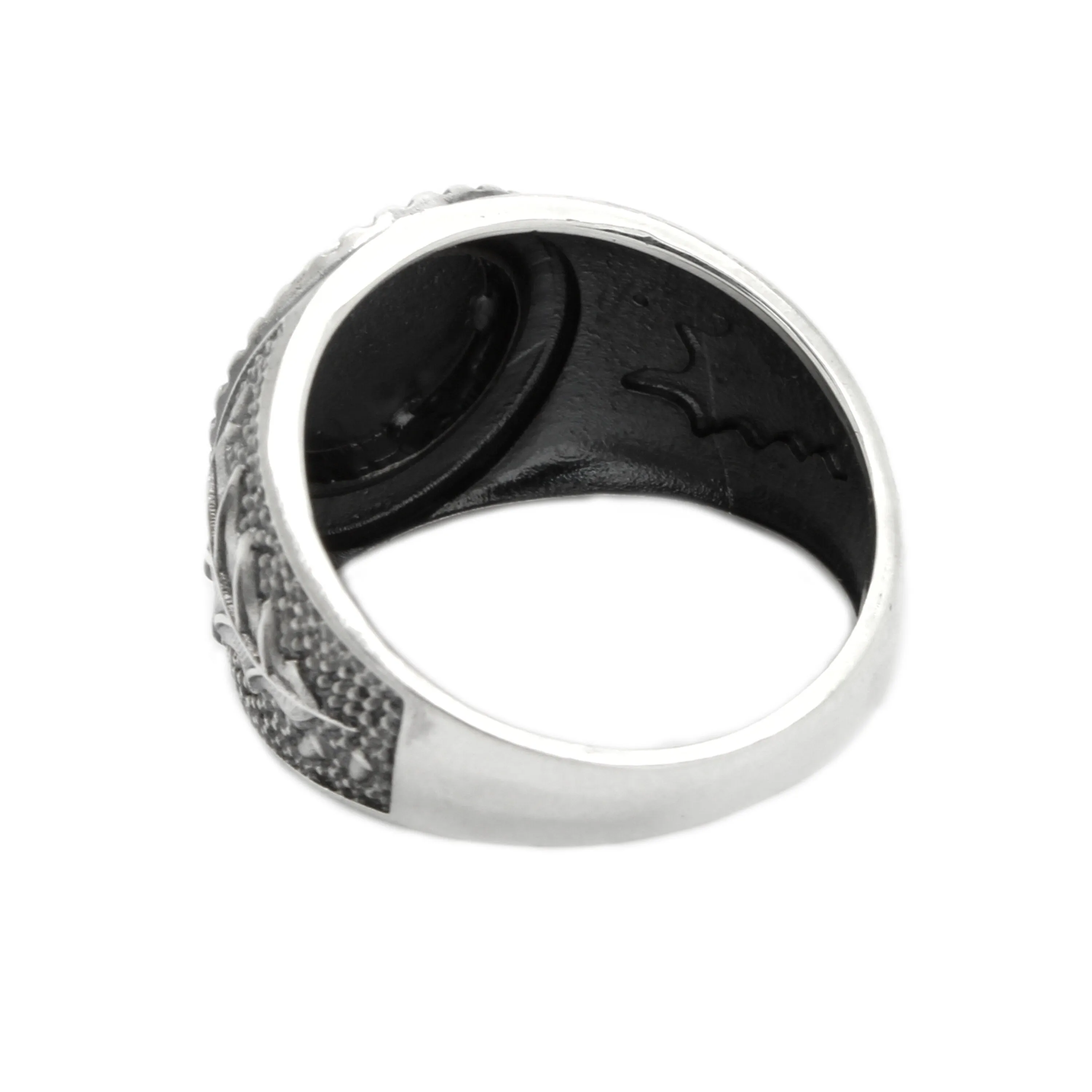 Si Vis Pacem Para Bellum Bullet Mens Silver Ring