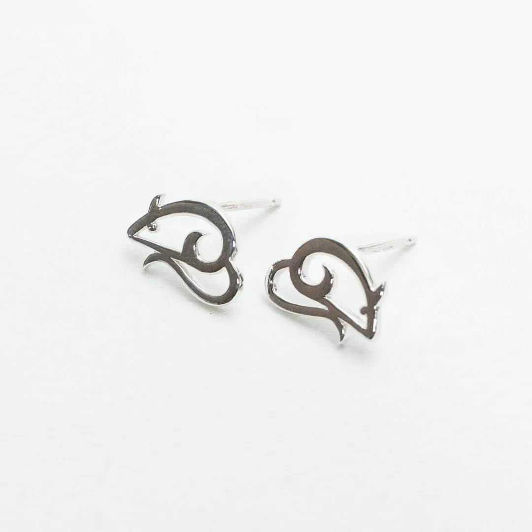 Silver Year of the Rat Studs