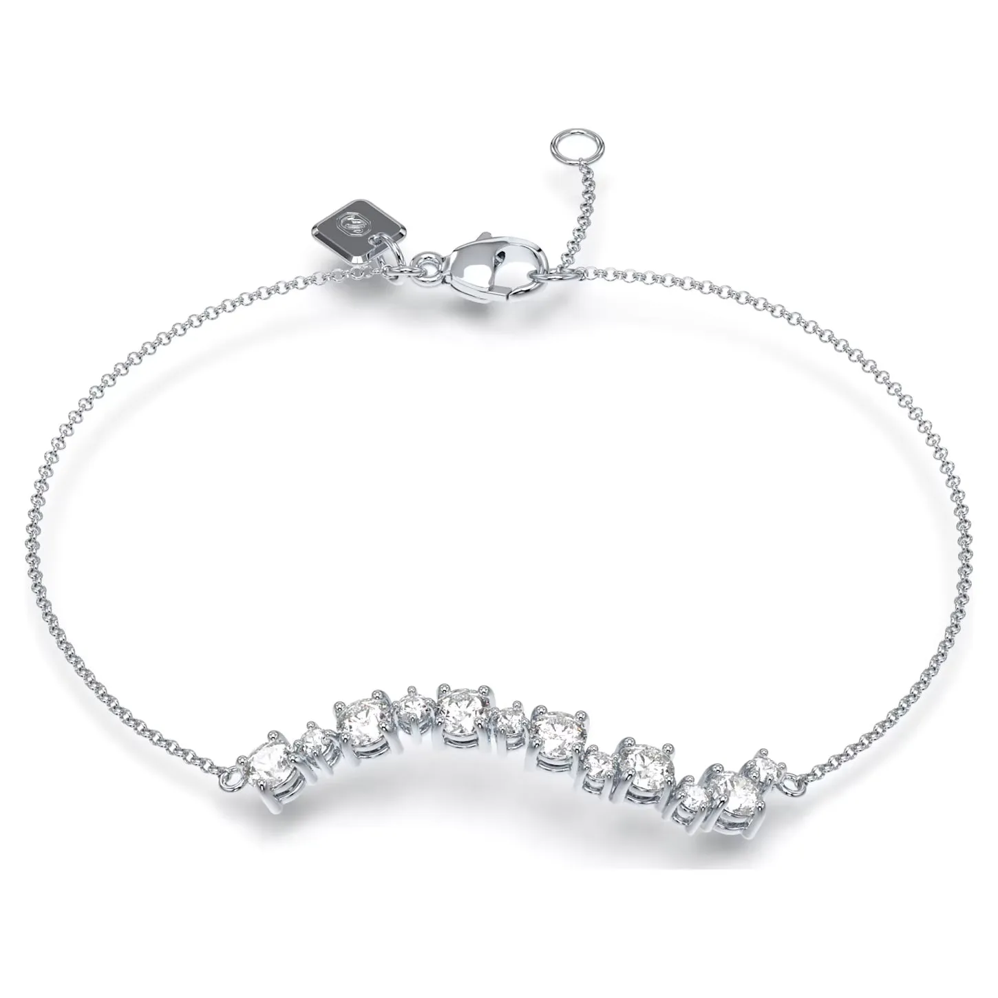 Swarovski Diamond Intimate Bracelet with beaded Chain 14K White Gold