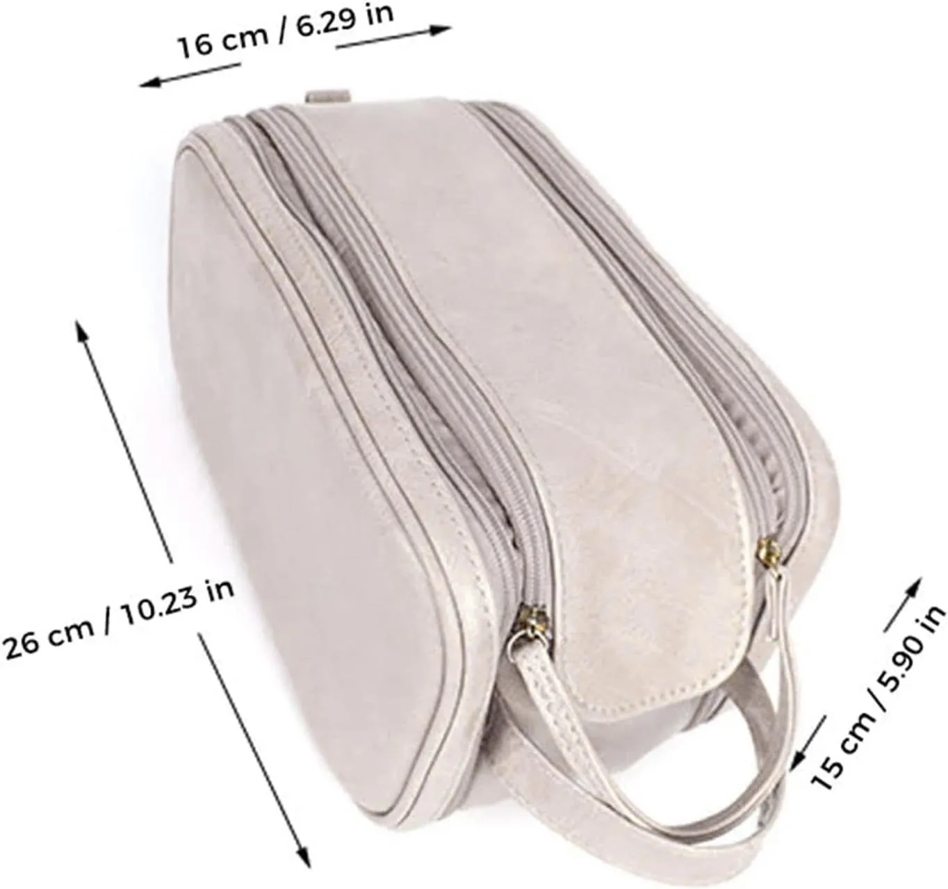 Three Compartment Double Zipper Toiletry Bag for Women B-76521