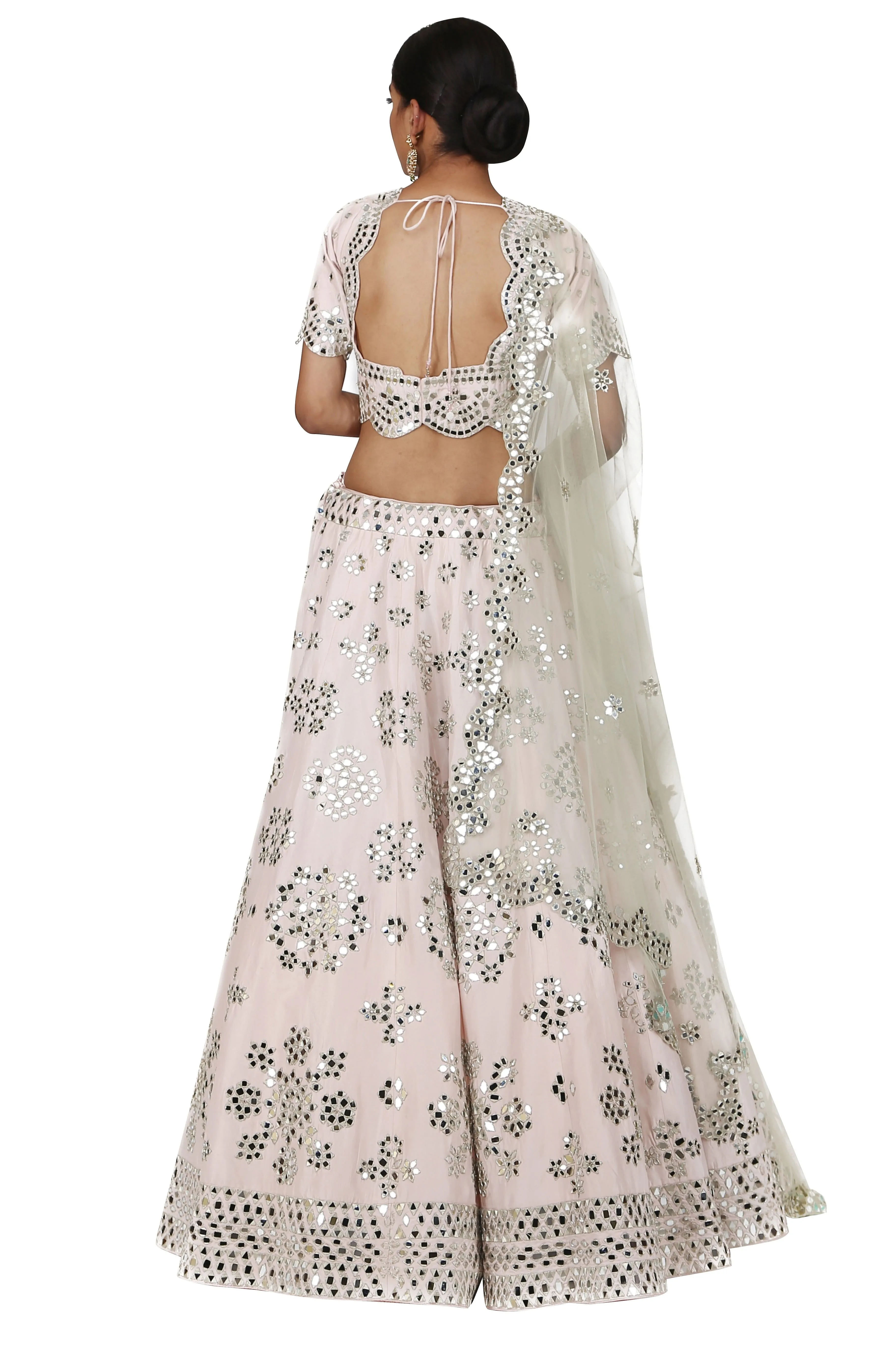 Tint pink colour lehenga