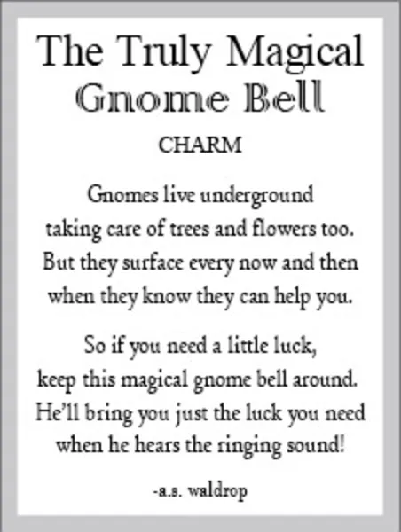 Truly Magical Gnome Bell Charm Pocket Token