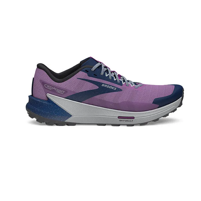 Women's Brooks Catamount 2, Violet/Navy/Oyster, 7.5 B Medium