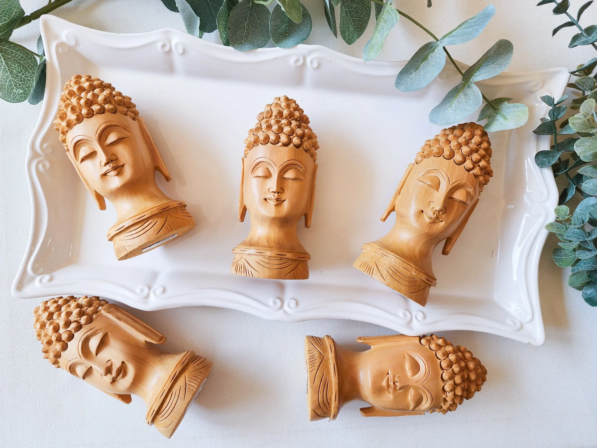 Wooden Buddha Head Carving || 5