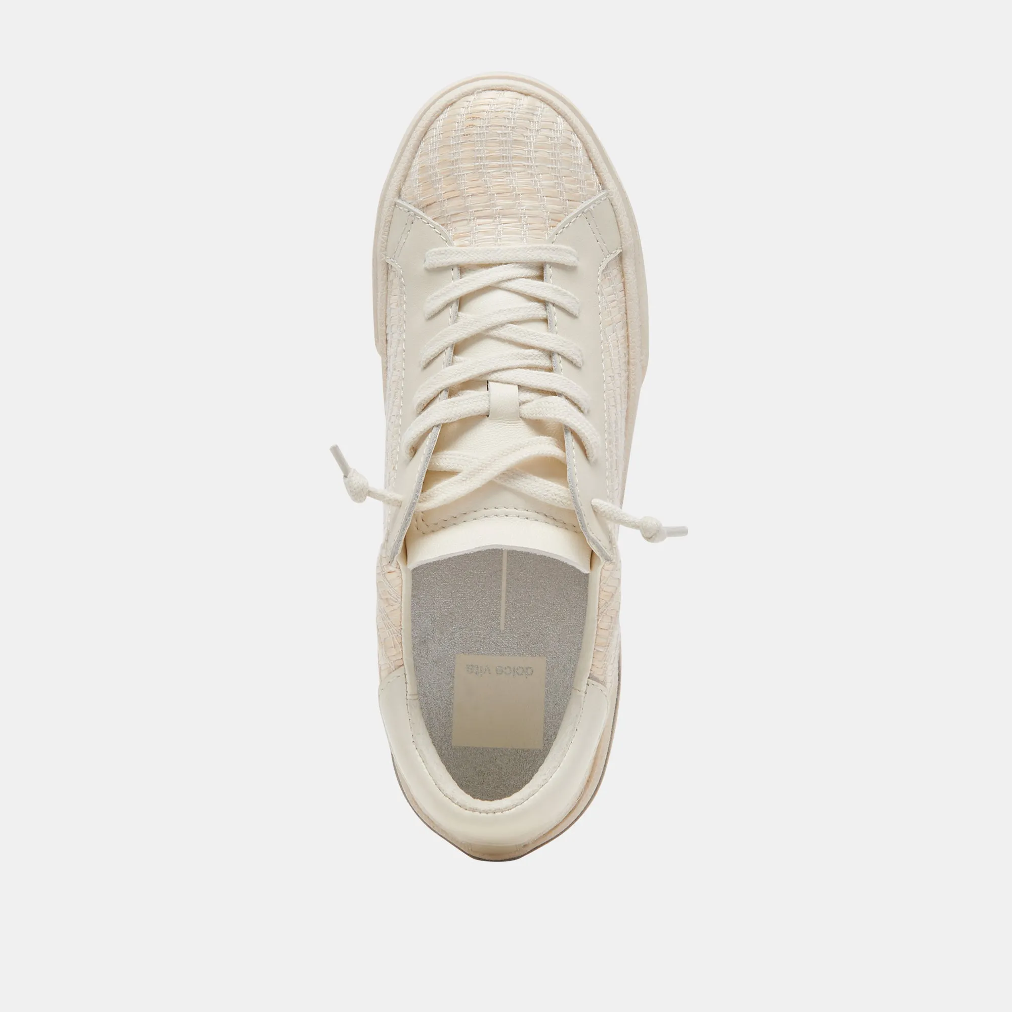 ZINA SNEAKERS BONE RAFFIA