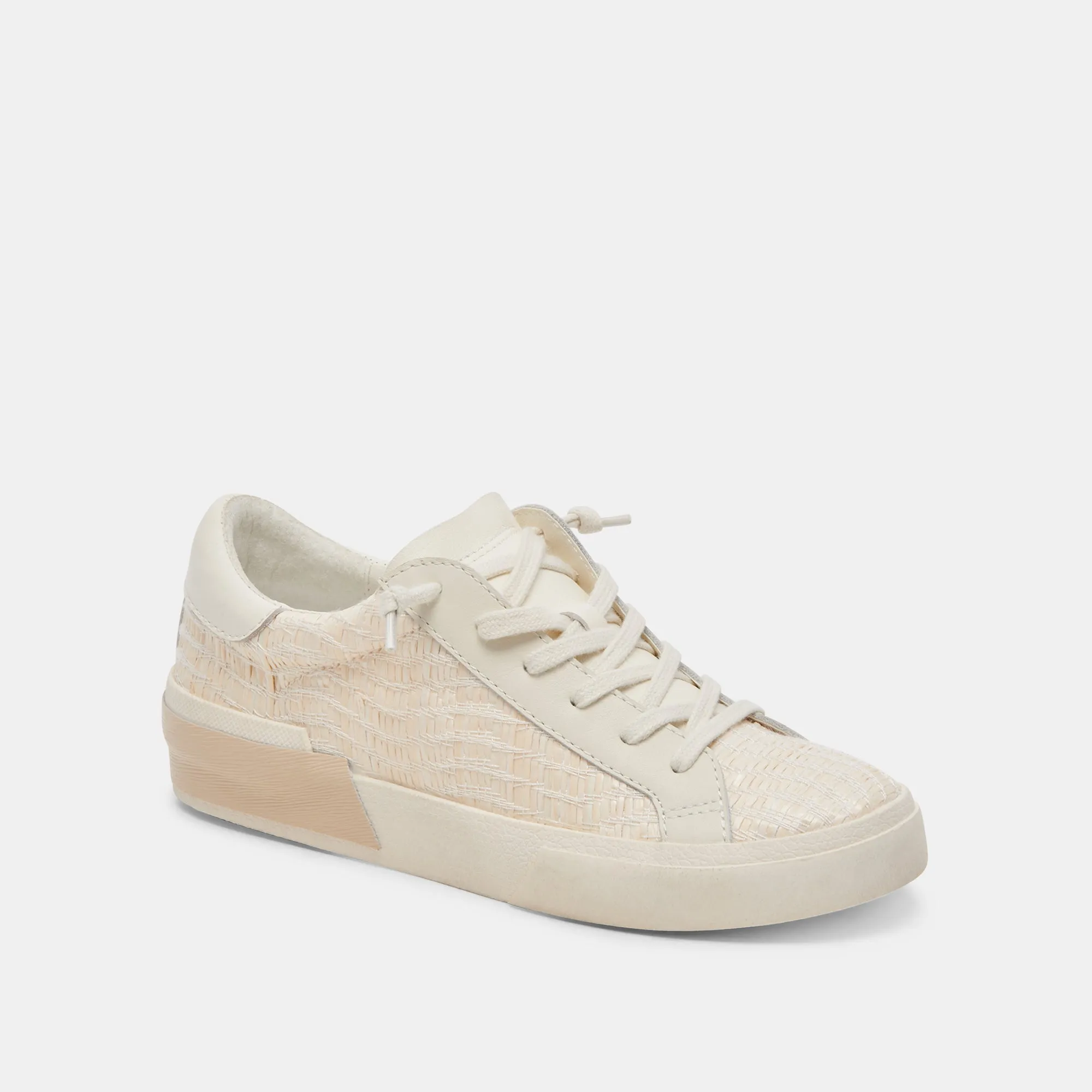 ZINA SNEAKERS BONE RAFFIA