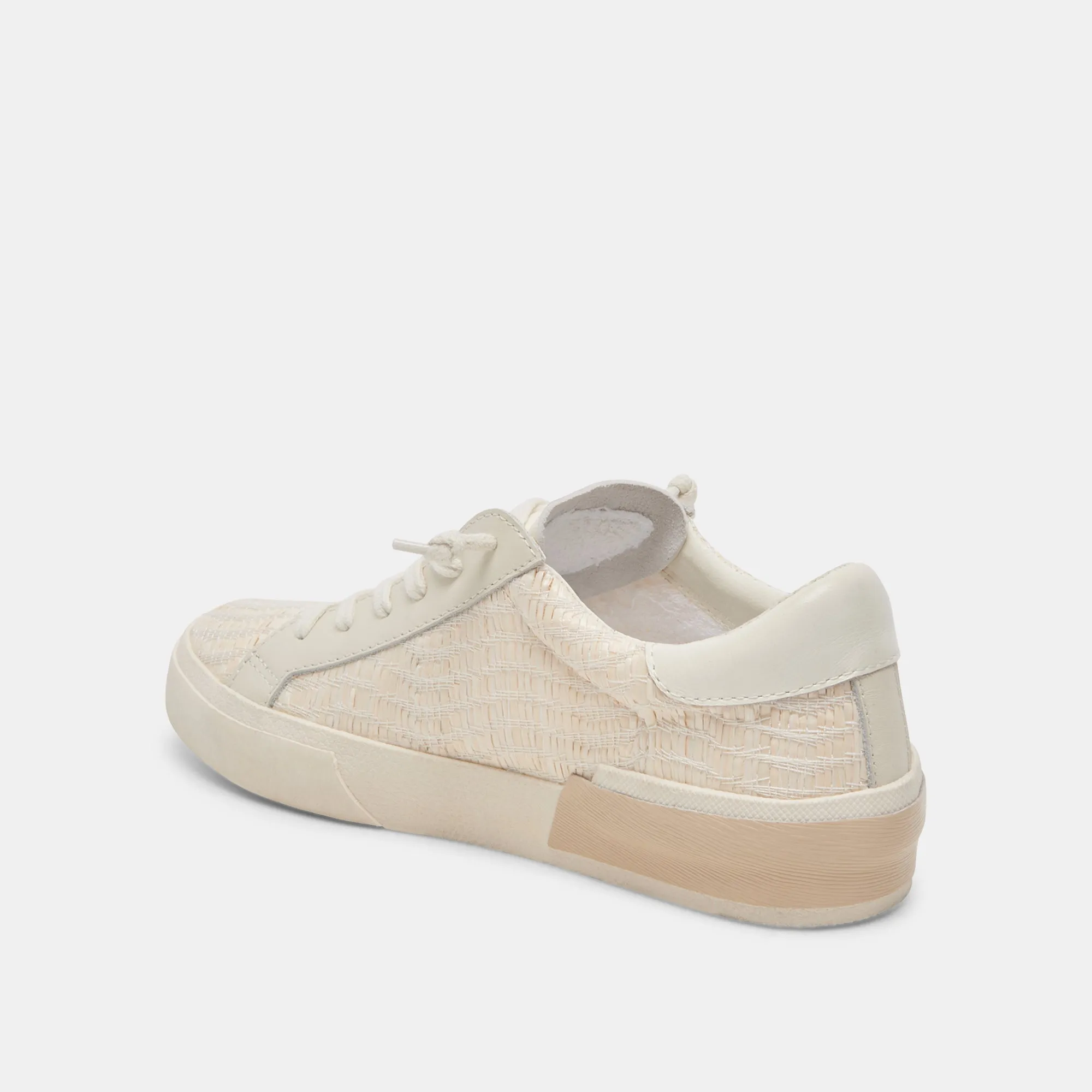 ZINA SNEAKERS BONE RAFFIA