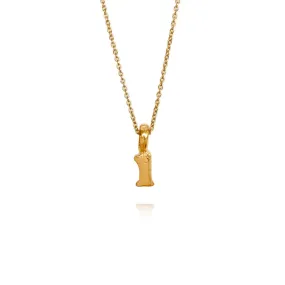 Zoe Lucky Number 1 Gold Necklace